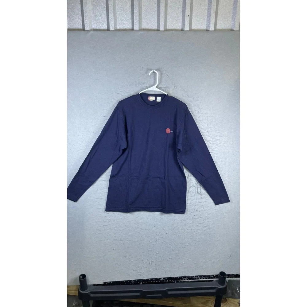 Levis Long Sleeve T-Shirt Mens Medium Blue Good Made in USA Red Tab Graphic